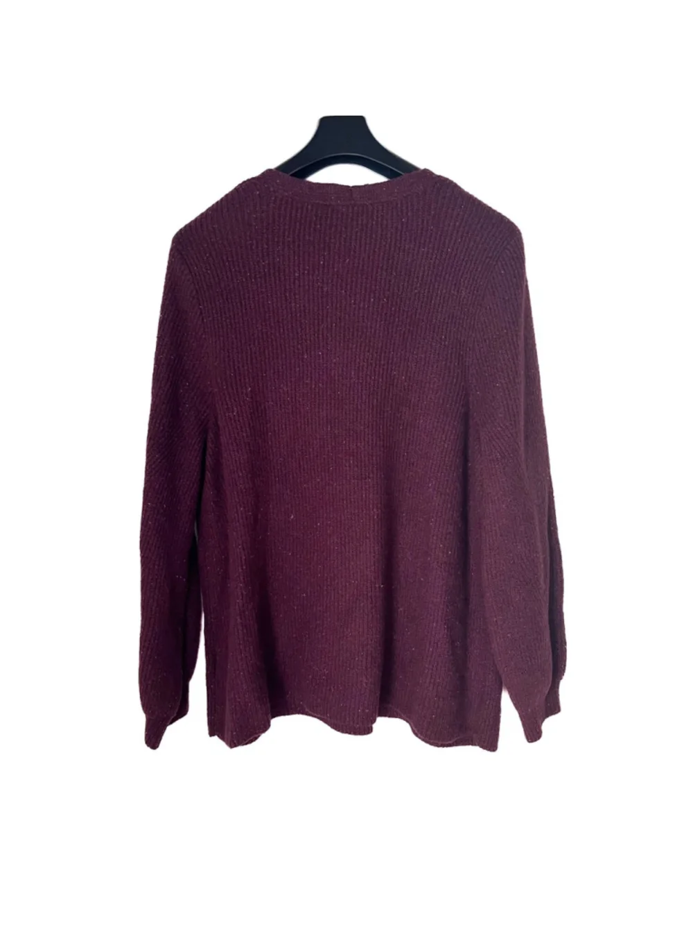 NWT J.Jill V-Neck Pullover Sweater Size 2X Knit Cotton Blend Cabernet MSRP $89